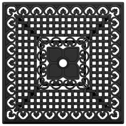 Tavolo Da Giardino 80X80X75 Cm In Alluminio Pressofuso