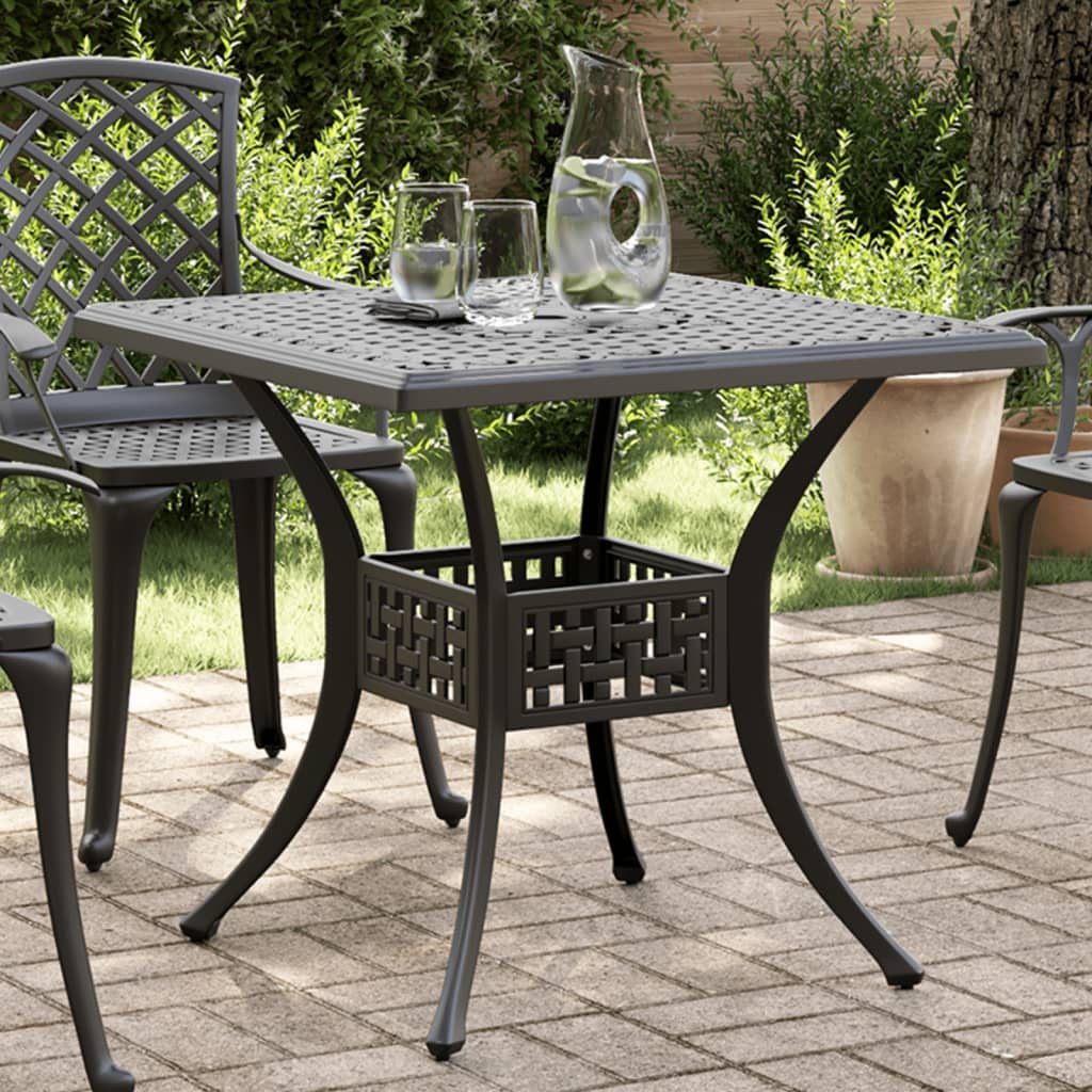 Tavolo Da Giardino 80X80X75 Cm In Alluminio Pressofuso