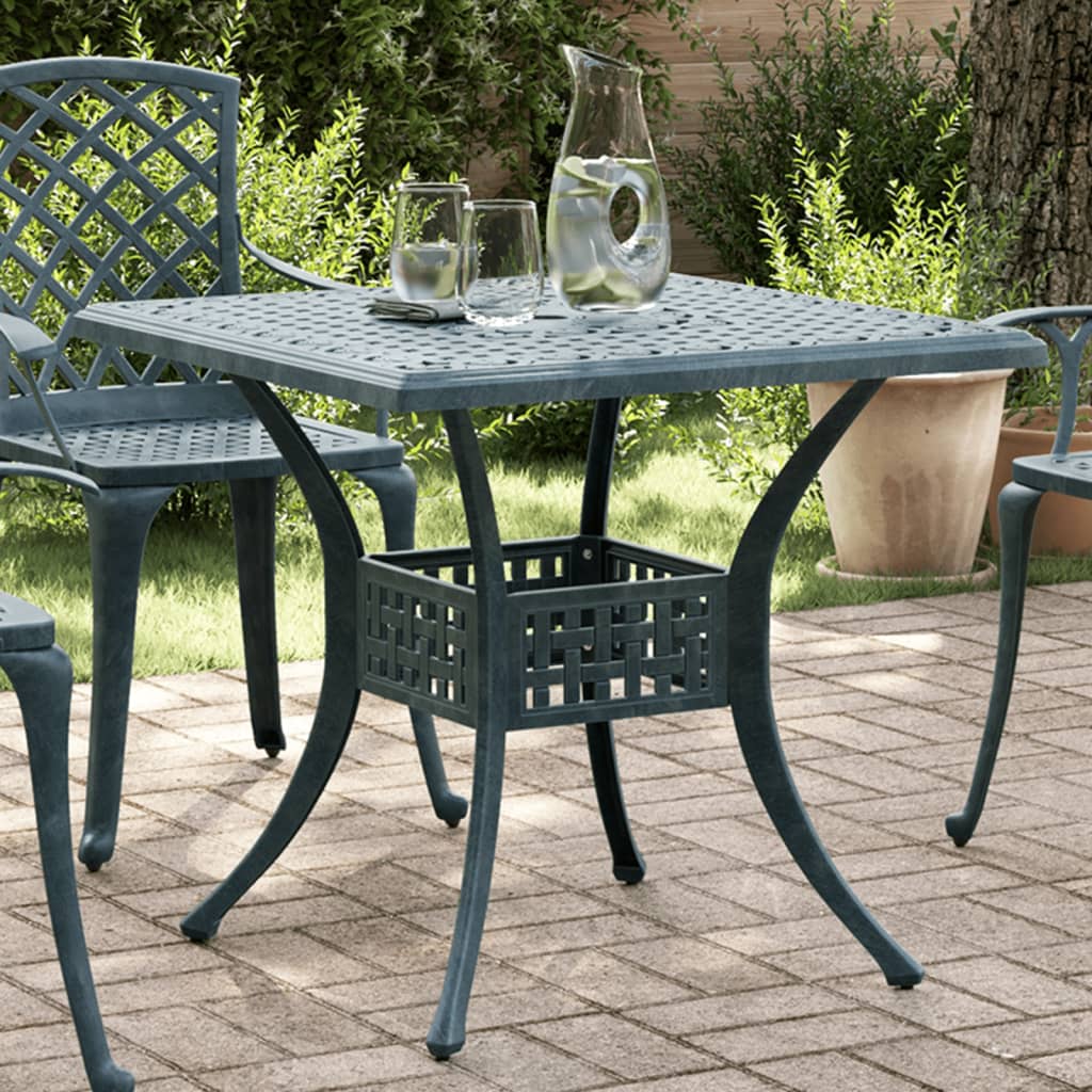 Tavolo Da Giardino 80X80X75 Cm In Alluminio Pressofuso