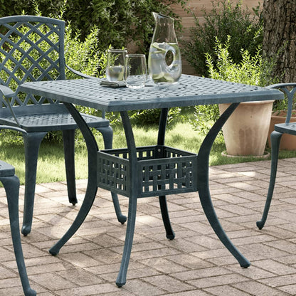 Tavolo Da Giardino 80X80X75 Cm In Alluminio Pressofuso