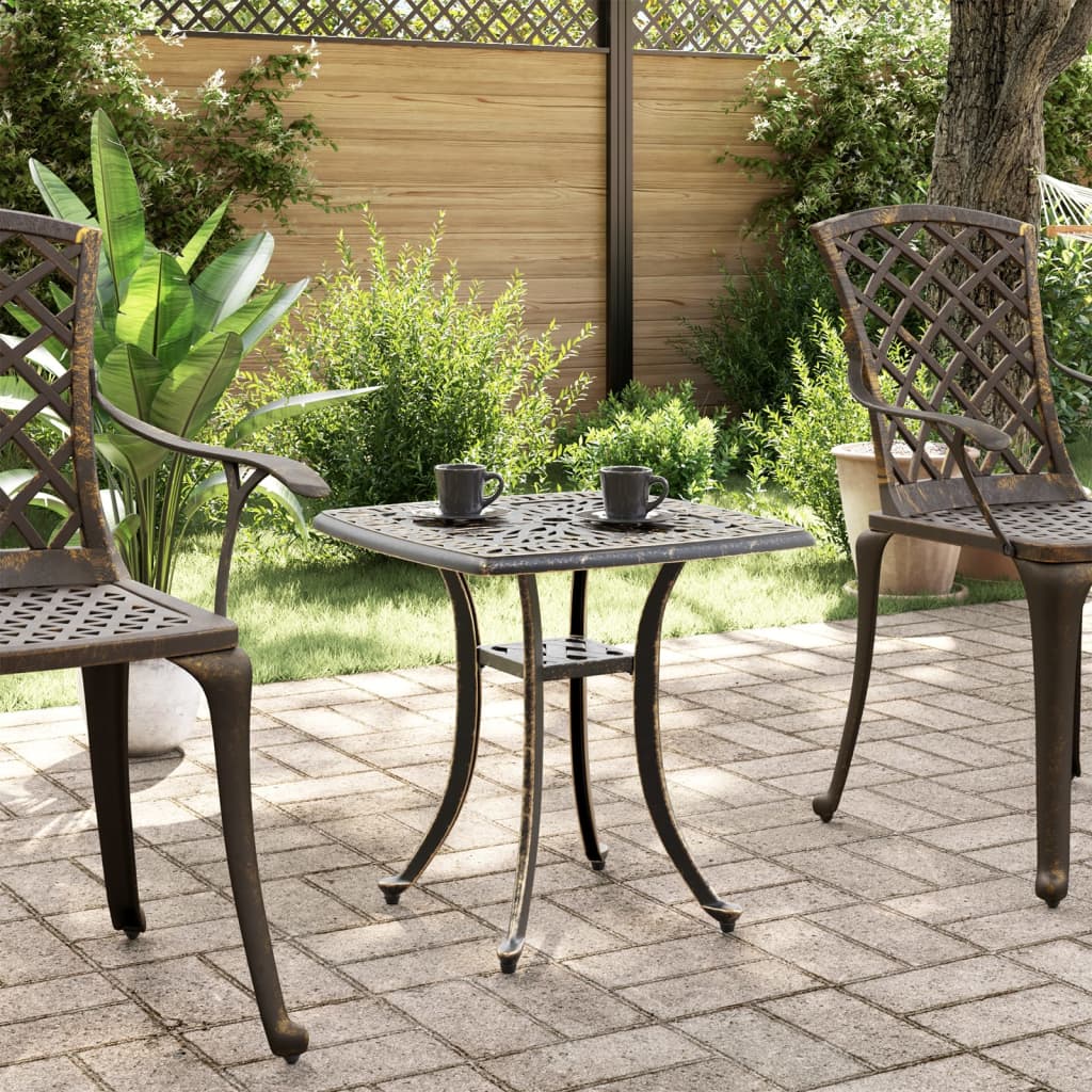 Tavolo Da Giardino 53X53X53 Cm In Alluminio Pressofuso