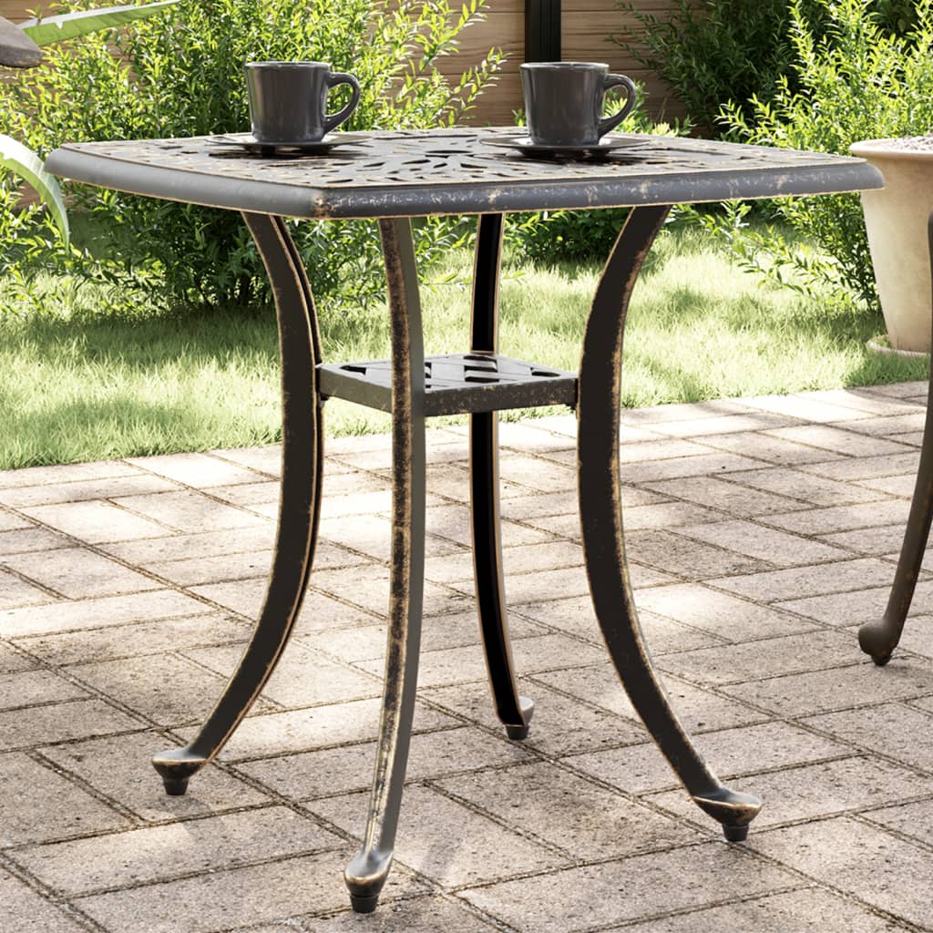 Tavolo Da Giardino 53X53X53 Cm In Alluminio Pressofuso