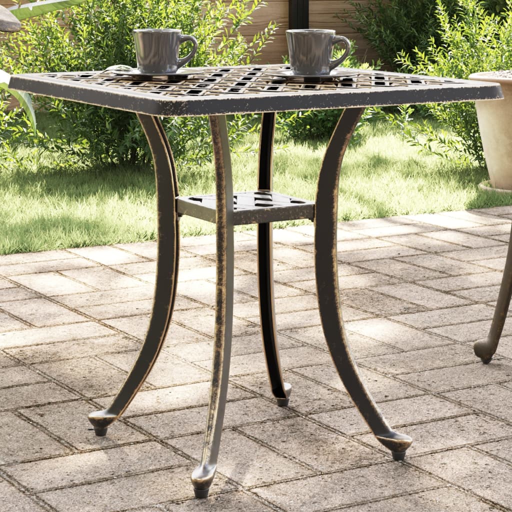 Tavolo Da Giardino 53X53X53 Cm In Alluminio Pressofuso