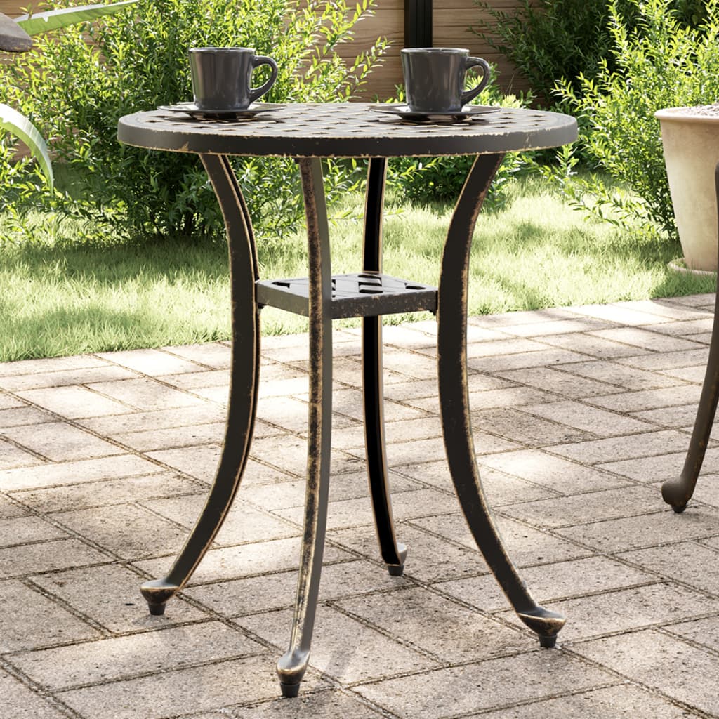 Tavolo Da Giardino Ø48X53 Cm In Alluminio Pressofuso