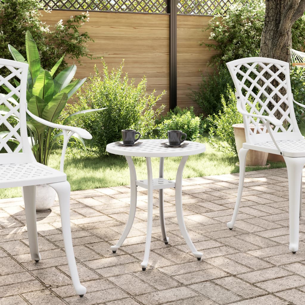 Tavolo Da Giardino Ø48X53 Cm In Alluminio Pressofuso
