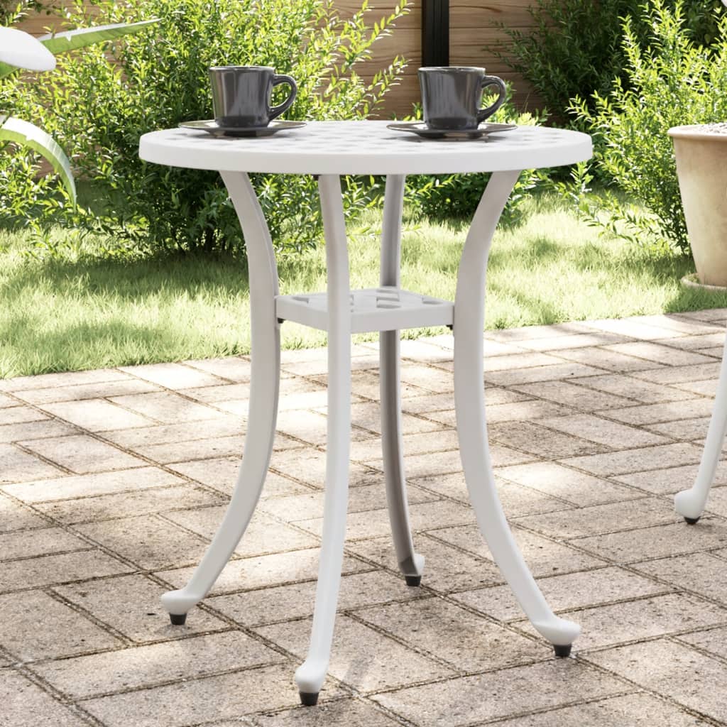 Tavolo Da Giardino Ø48X53 Cm In Alluminio Pressofuso