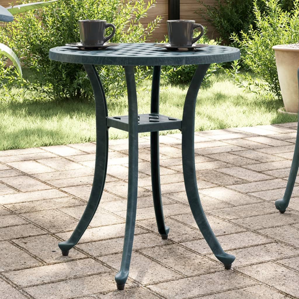 Tavolo Da Giardino Ø48X53 Cm In Alluminio Pressofuso