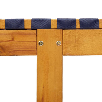 Lettino Prendisole Scuro Legno Massello Di Acacia E Tessuto