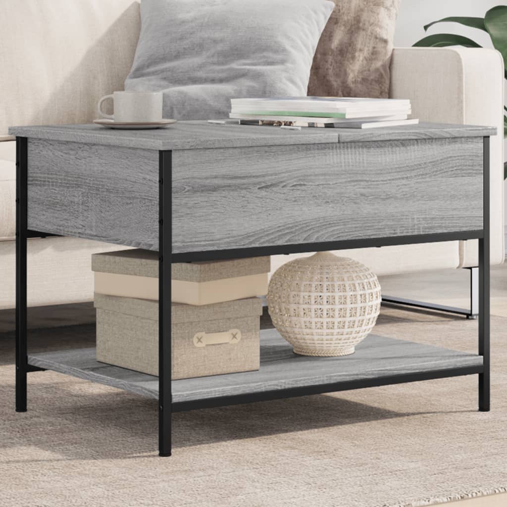 Tavolino Salotto 70X50X50Cm Multistrato Metallo