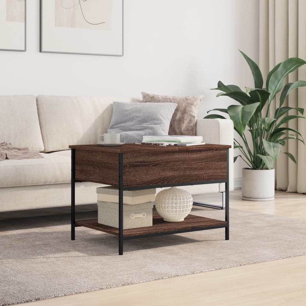 Tavolino Salotto 70X50X50Cm Multistrato Metallo