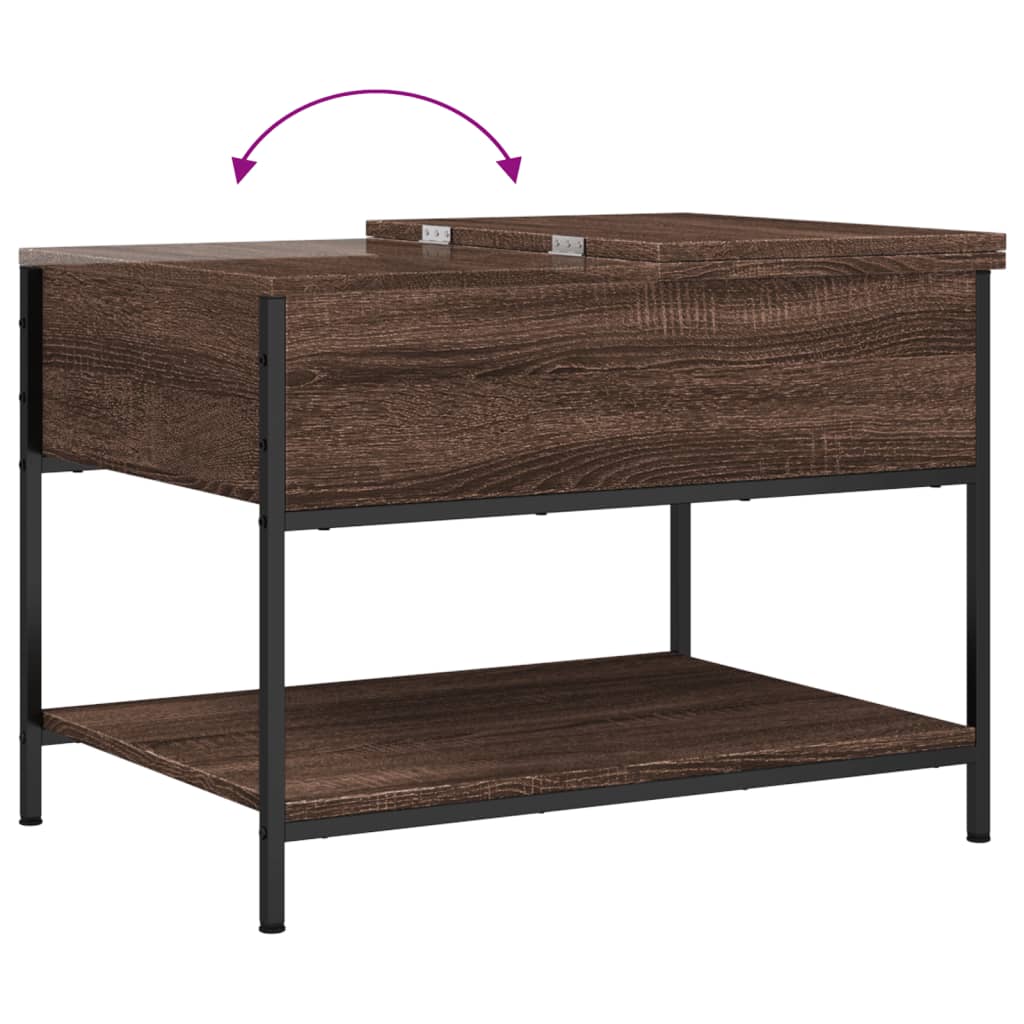Tavolino Salotto 70X50X50Cm Multistrato Metallo
