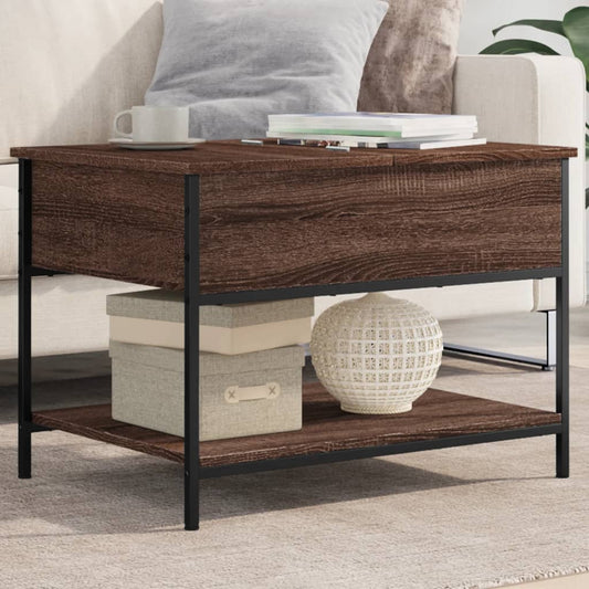 Tavolino Salotto 70X50X50Cm Multistrato Metallo