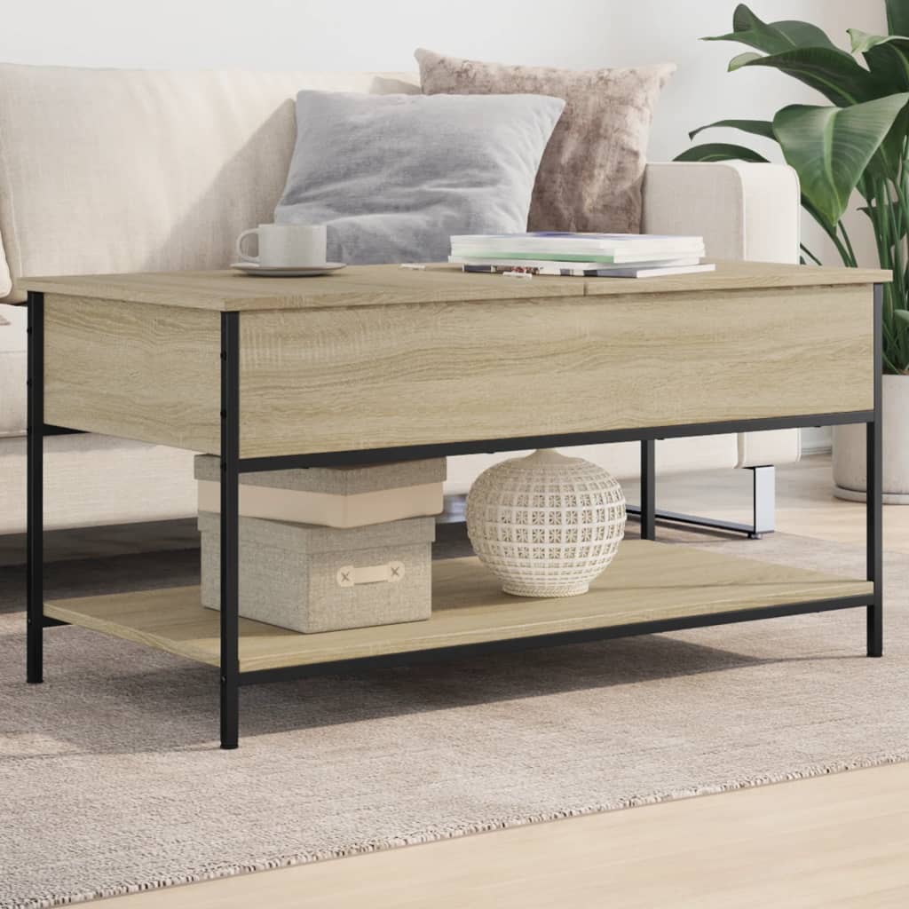 Tavolino Salotto 70X50X50Cm Multistrato Metallo