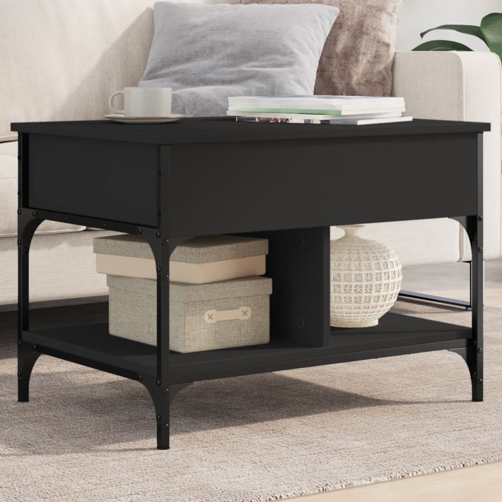 Tavolino Da Salotto 100X50X50Cm Legno Multistrato Metallo