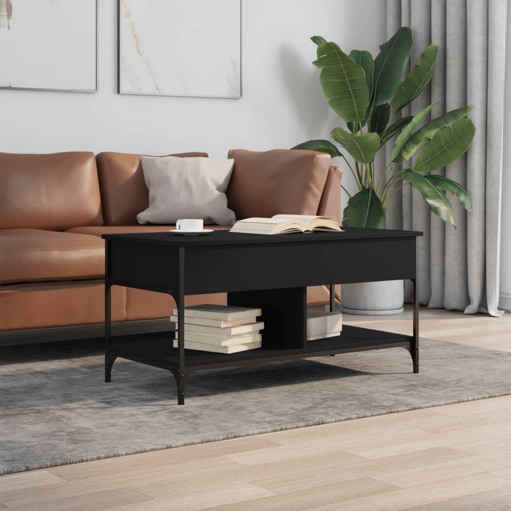 Tavolino Da Salotto 100X50X50Cm Legno Multistrato Metallo