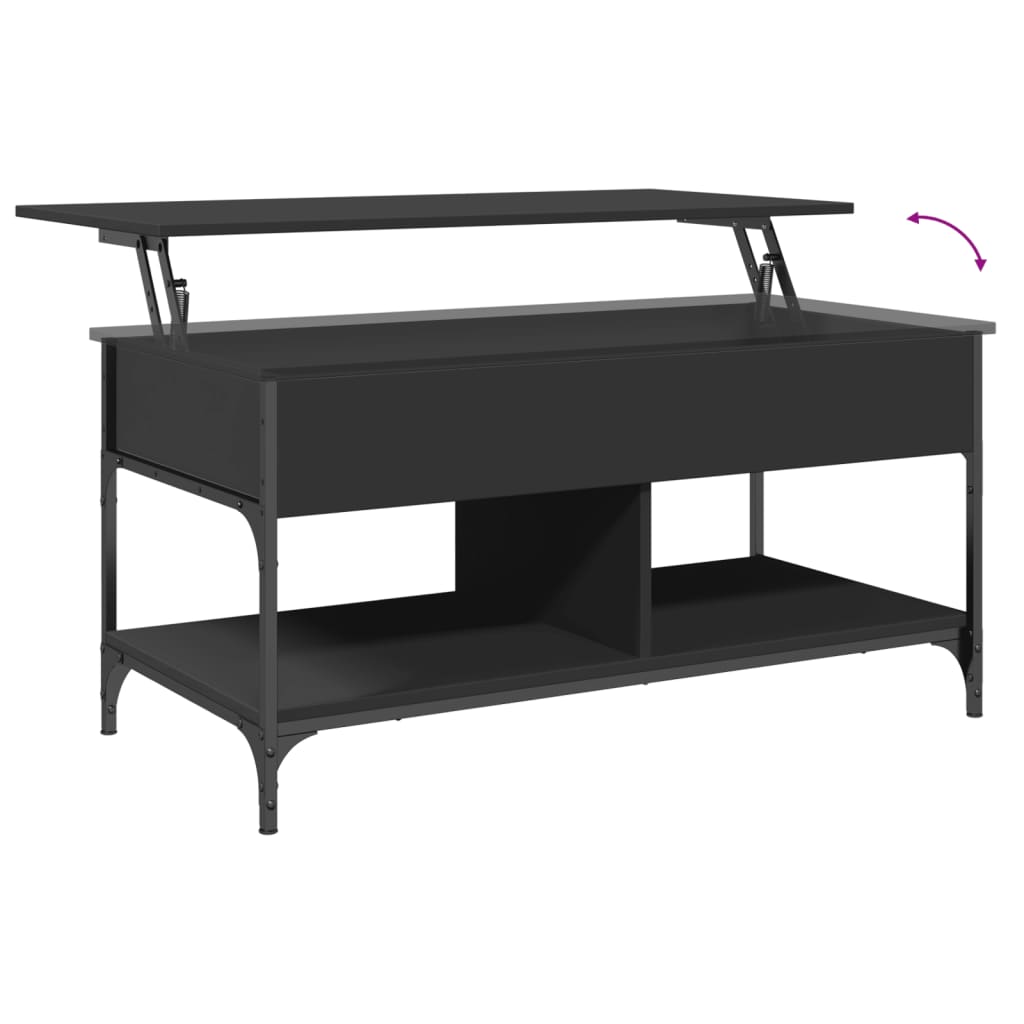 Tavolino Da Salotto 100X50X50Cm Legno Multistrato Metallo