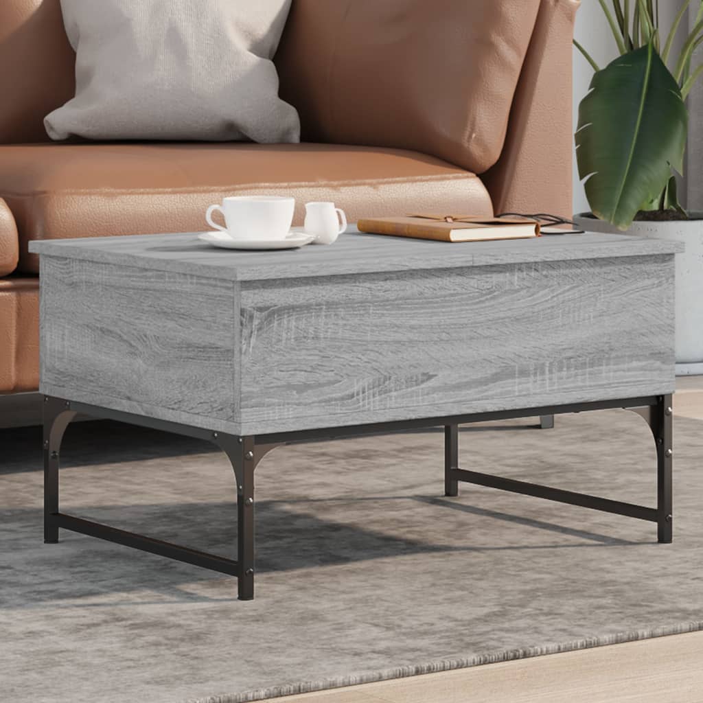 Tavolino Salotto 100X50X40Cm Multistrato Metallo