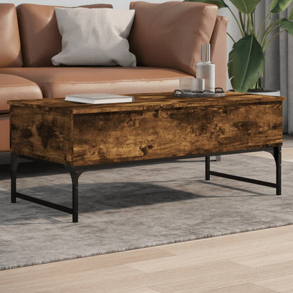Tavolino Salotto 100X50X40Cm Multistrato Metallo