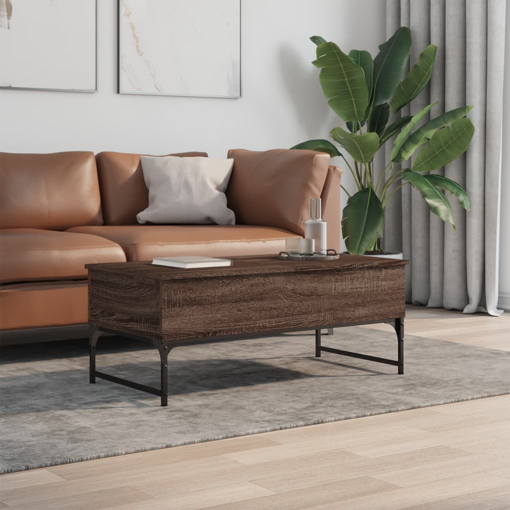 Tavolino Salotto 100X50X40Cm Multistrato Metallo