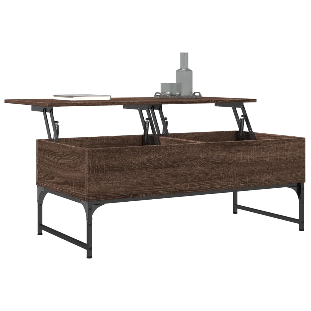 Tavolino Salotto 100X50X40Cm Multistrato Metallo