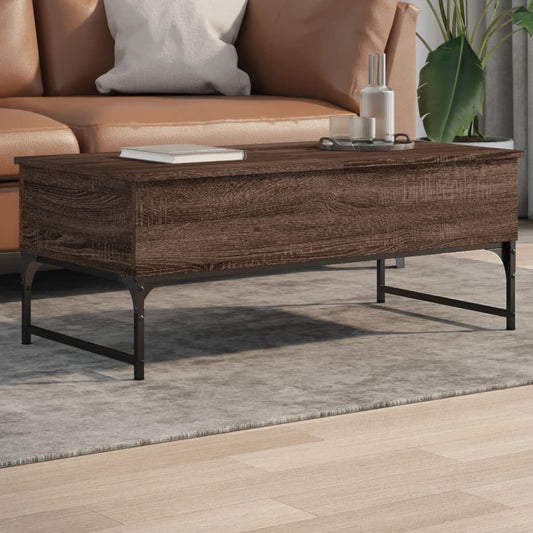 Tavolino Salotto 100X50X40Cm Multistrato Metallo