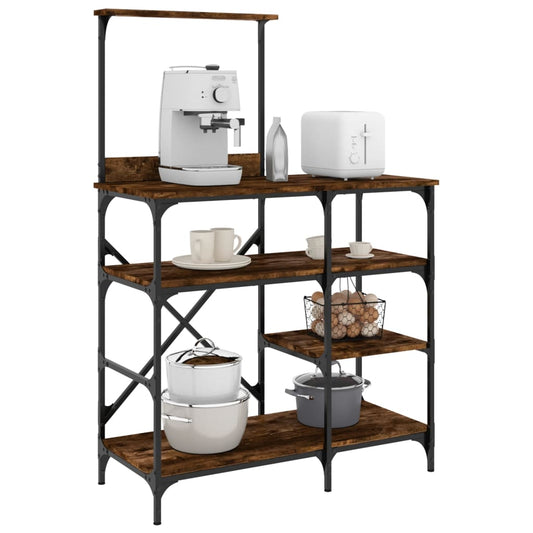 Mobile Da Cucina 90X40X132 Cm Multistrato E Metallo