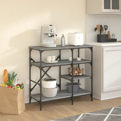 Mobile Cucina Sonoma 90X40X84 Cm Multistrato E Metallo