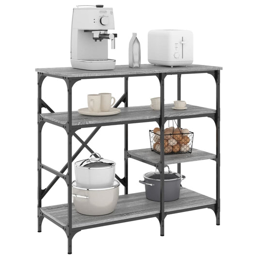 Mobile Cucina Sonoma 90X40X84 Cm Multistrato E Metallo