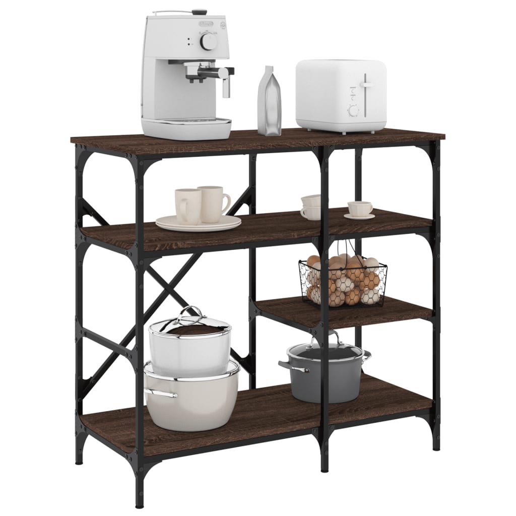 Mobile Cucina Sonoma 90X40X84 Cm Multistrato E Metallo