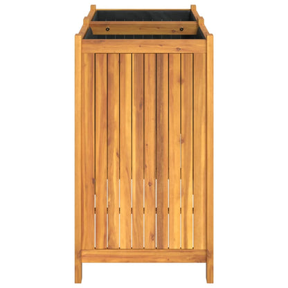Fioriera Giardino Con Rivestimento 84X42X75 Cm Massello Acacia