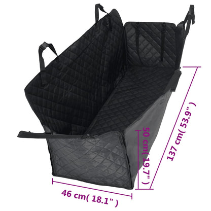 Coprisedile Auto Per Cani Nero 137X46X50 Cm