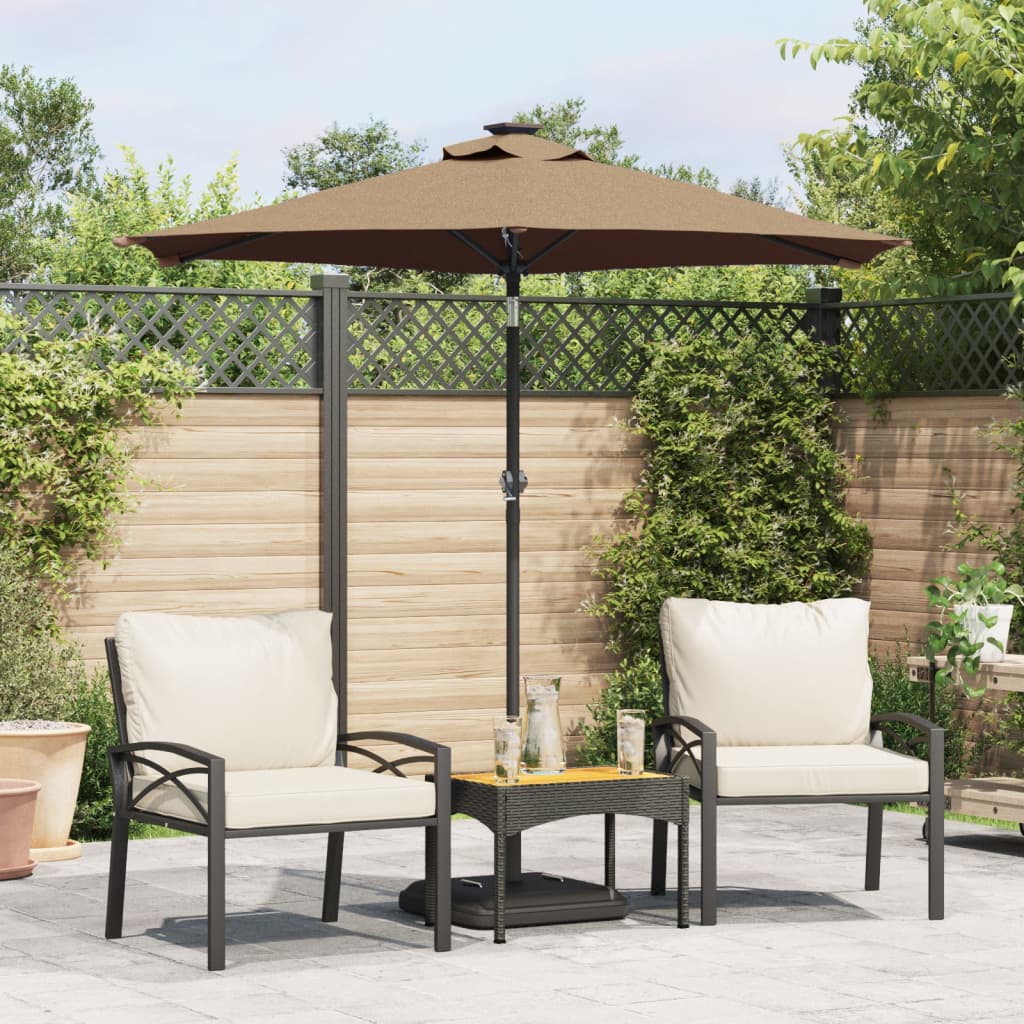 Ombrellone Giardino Con Palo In Acciaio 225X225X212 Cm