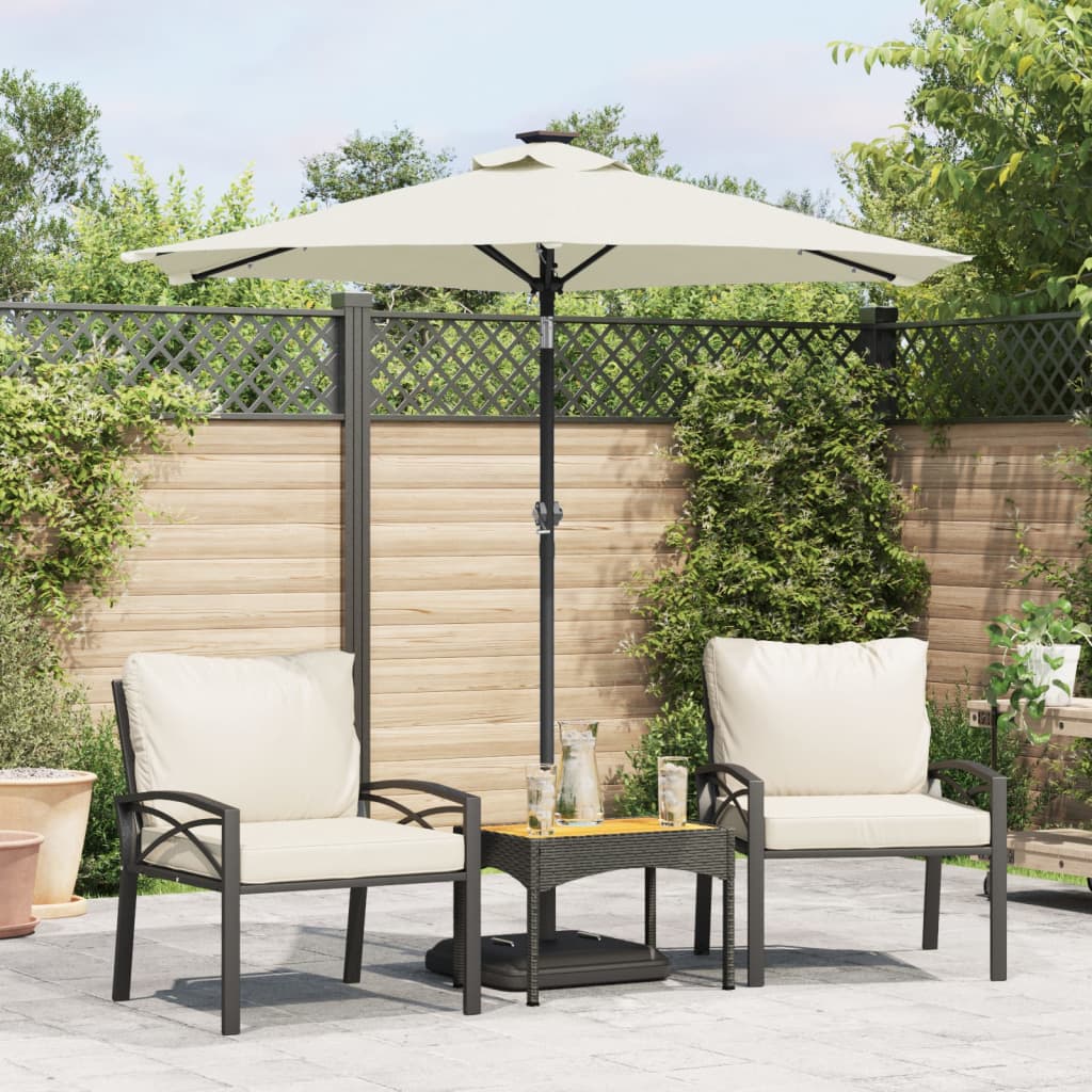 Ombrellone Giardino Led Palo Acciaio 225X225X212 Cm