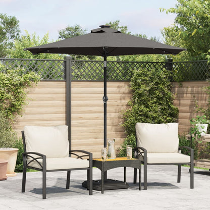 Ombrellone Giardino Led Palo Acciaio 225X225X212 Cm