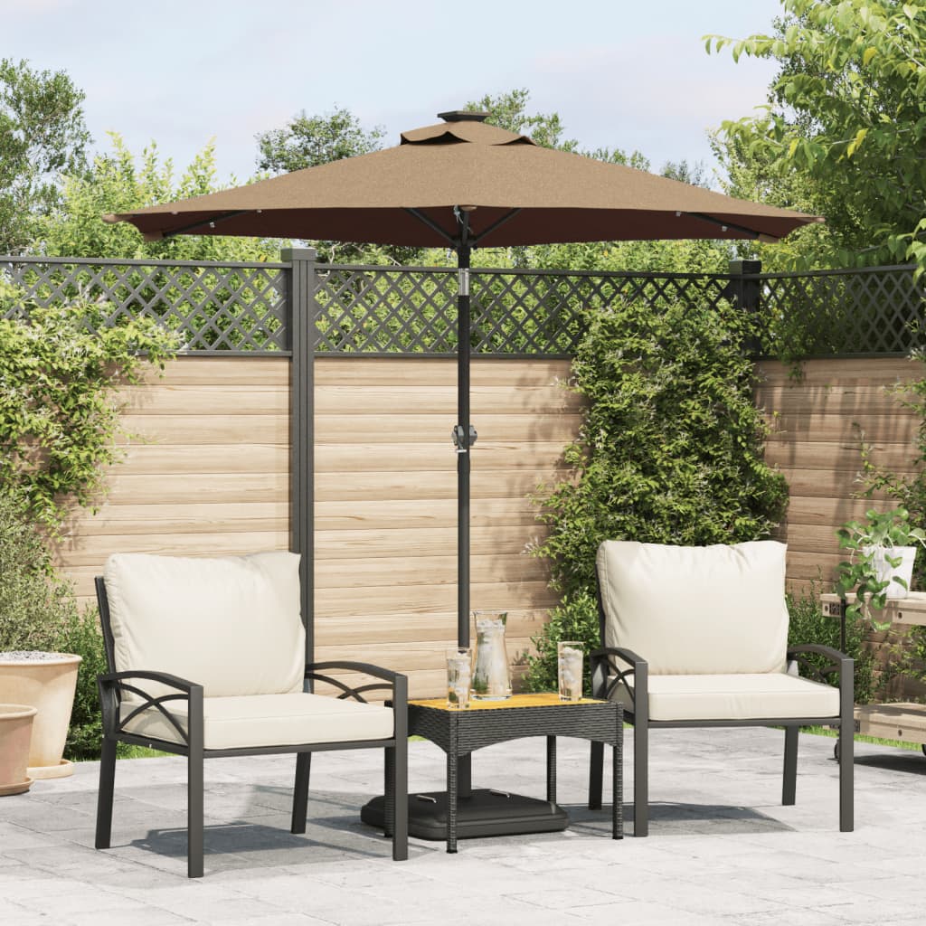 Ombrellone Giardino Led Palo Acciaio 225X225X212 Cm