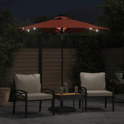 Ombrellone Giardino Led Palo Acciaio 225X225X212 Cm