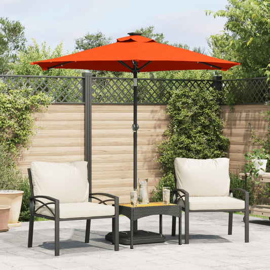 Ombrellone Giardino Led Palo Acciaio 225X225X212 Cm