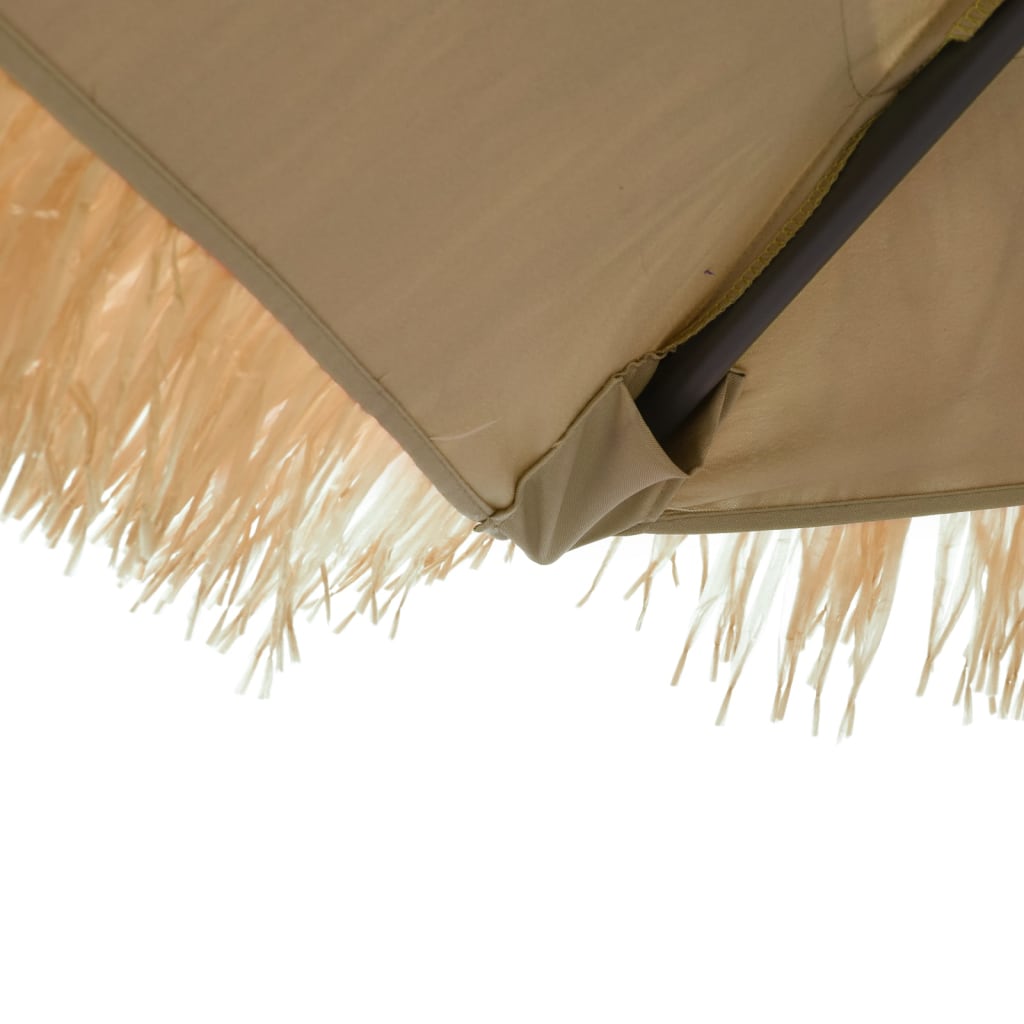Ombrellone Giardino Led E Palo In Acciaio Marrone 269X269X235Cm