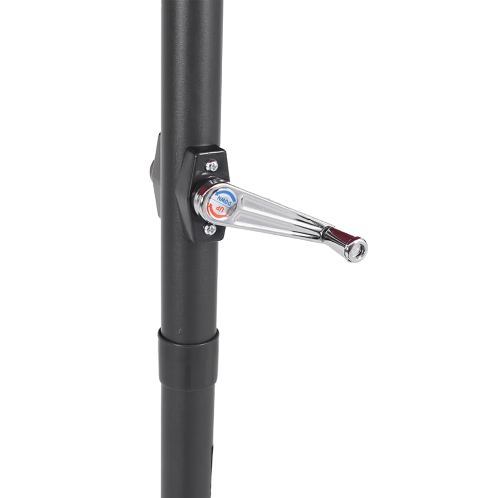 Ombrellone Giardino Led E Palo In Acciaio Marrone 268X268X226Cm