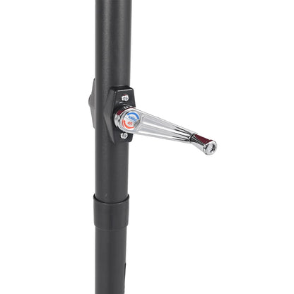Ombrellone Giardino Led E Palo In Acciaio Marrone 268X268X226Cm
