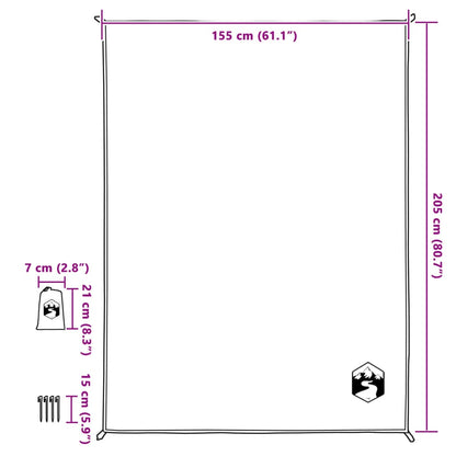Tovaglia Da Picnic Con Picchetti 205X155 Cm
