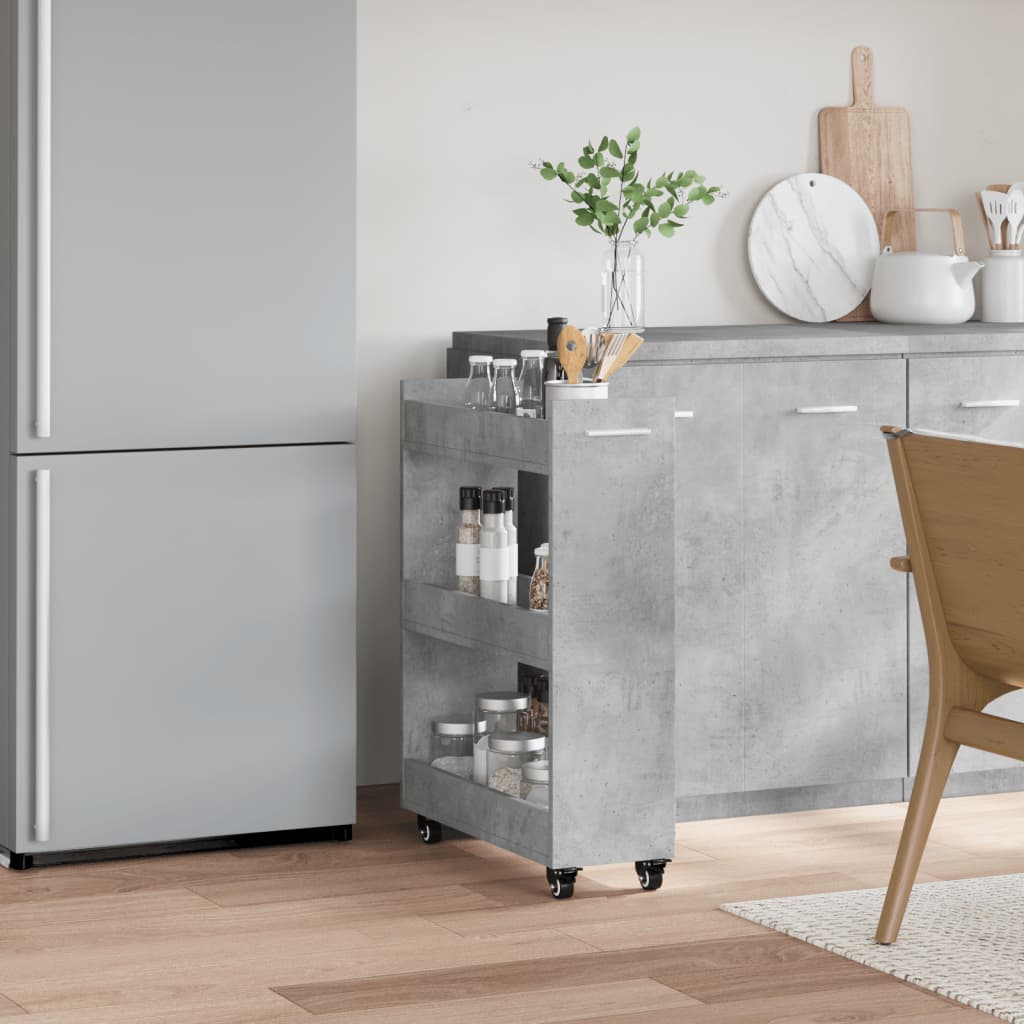 Mobile Con Ruote 60X22X79Cm In Legno Multistrato