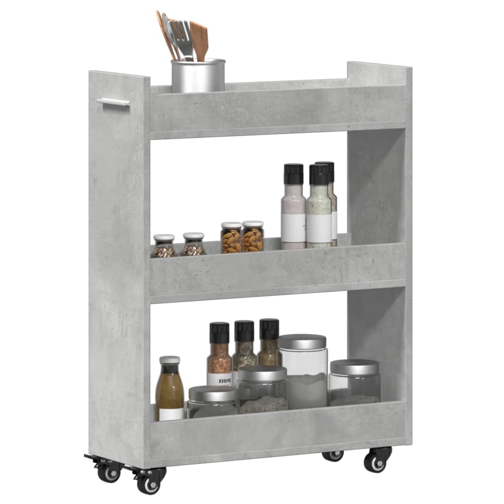 Mobile Con Ruote 60X22X79Cm In Legno Multistrato