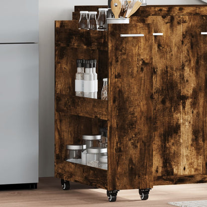 Mobile Con Ruote 60X22X79Cm In Legno Multistrato