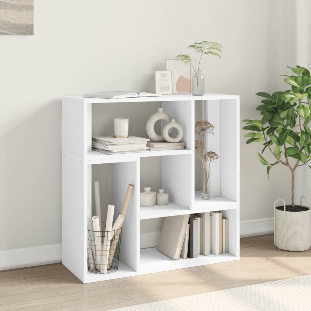 Mobili Tv A Parete 2Pz Bianchi 75X30X50 Cm In Legno Multistrato