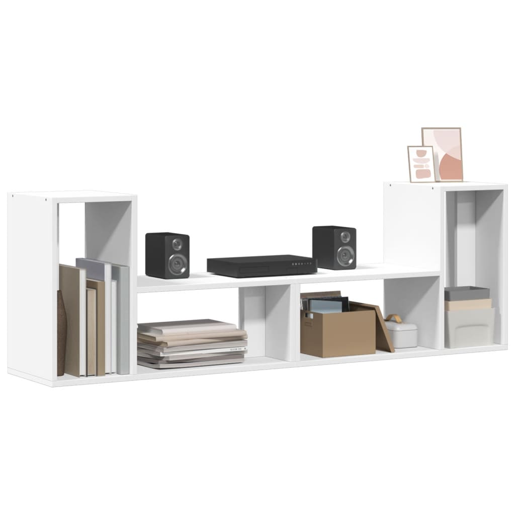 Mobili Tv A Parete 2Pz Bianchi 75X30X50 Cm In Legno Multistrato