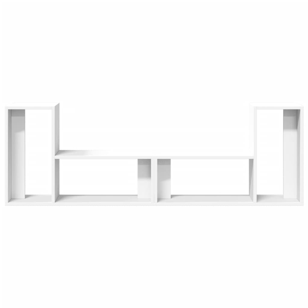 Mobili Tv A Parete 2Pz Bianchi 75X30X50 Cm In Legno Multistrato