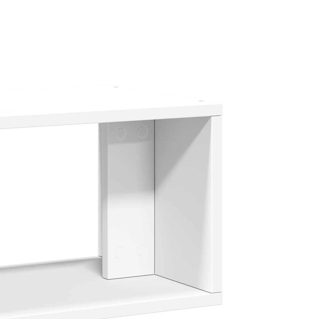 Mobili Tv A Parete 2Pz Bianchi 75X30X50 Cm In Legno Multistrato
