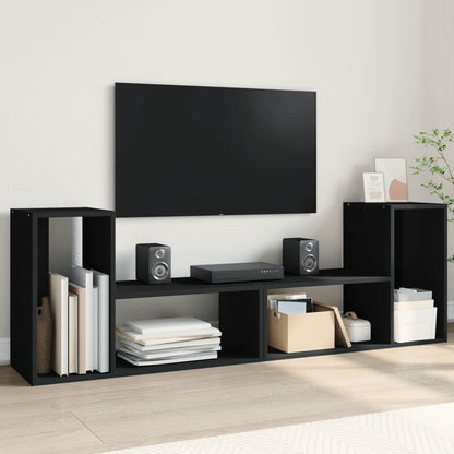 Mobili Tv A Parete 2Pz Bianchi 75X30X50 Cm In Legno Multistrato