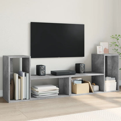 Mobili Tv A Parete 2Pz Bianchi 75X30X50 Cm In Legno Multistrato